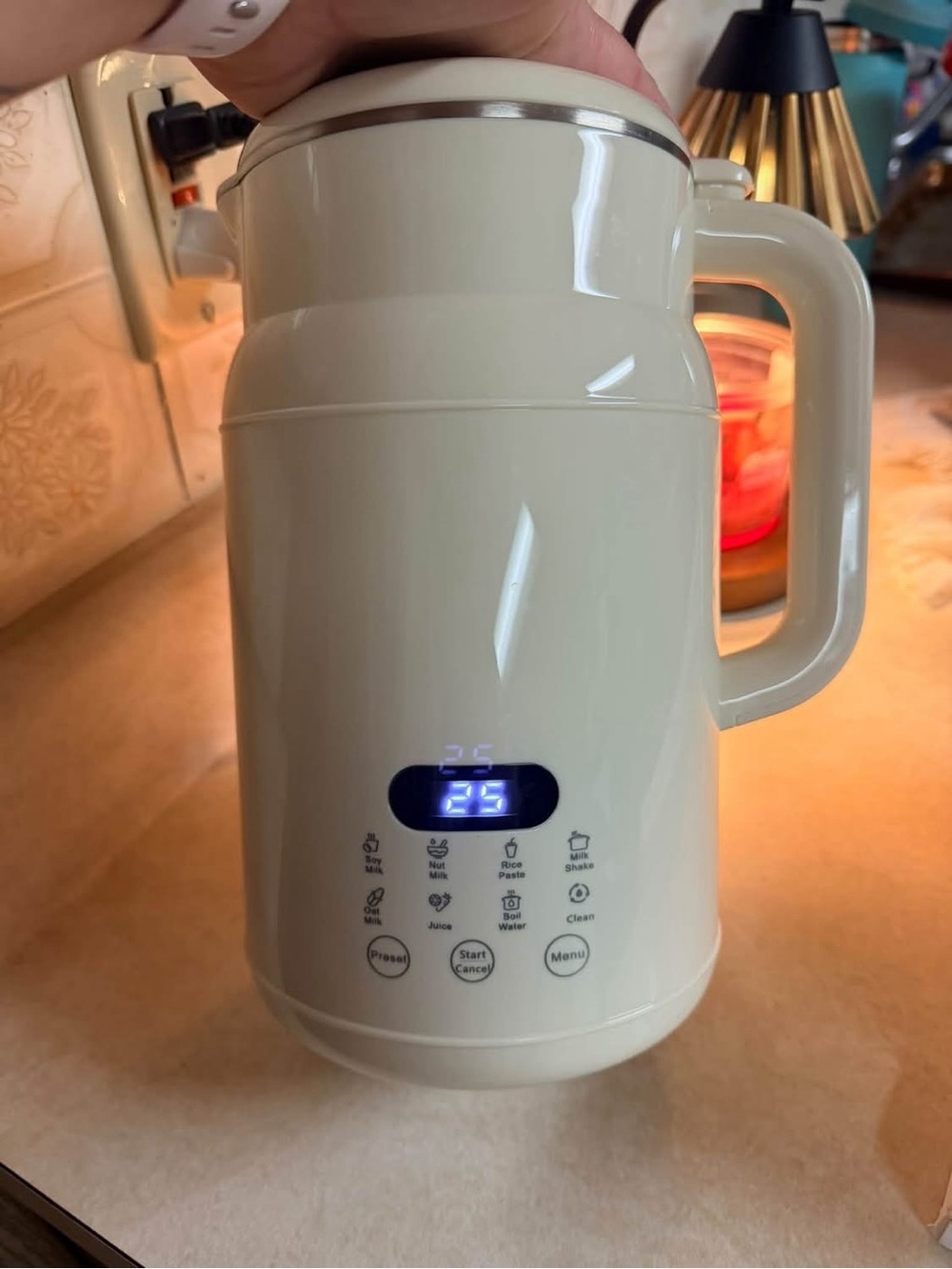 Cream Electric Soy & Nut Milk Maker with Digital Display